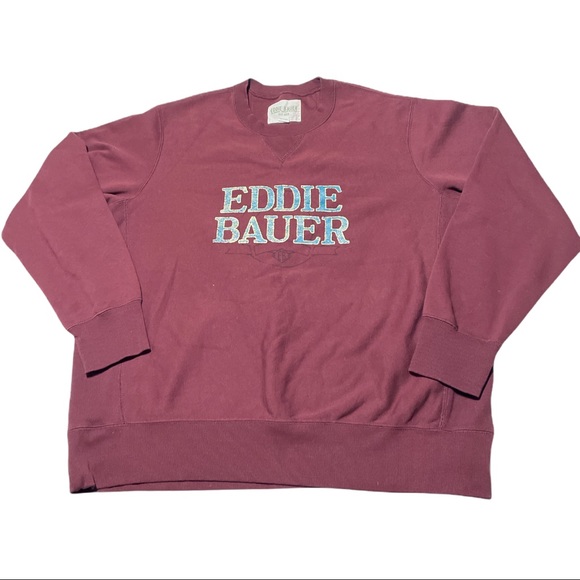 Eddie Bauer burgandy baggy crewneck sweatshirt men’s xxxl